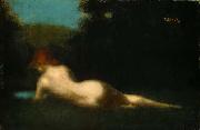 Jean-Jacques Henner Reclining Nude, oil on canvas